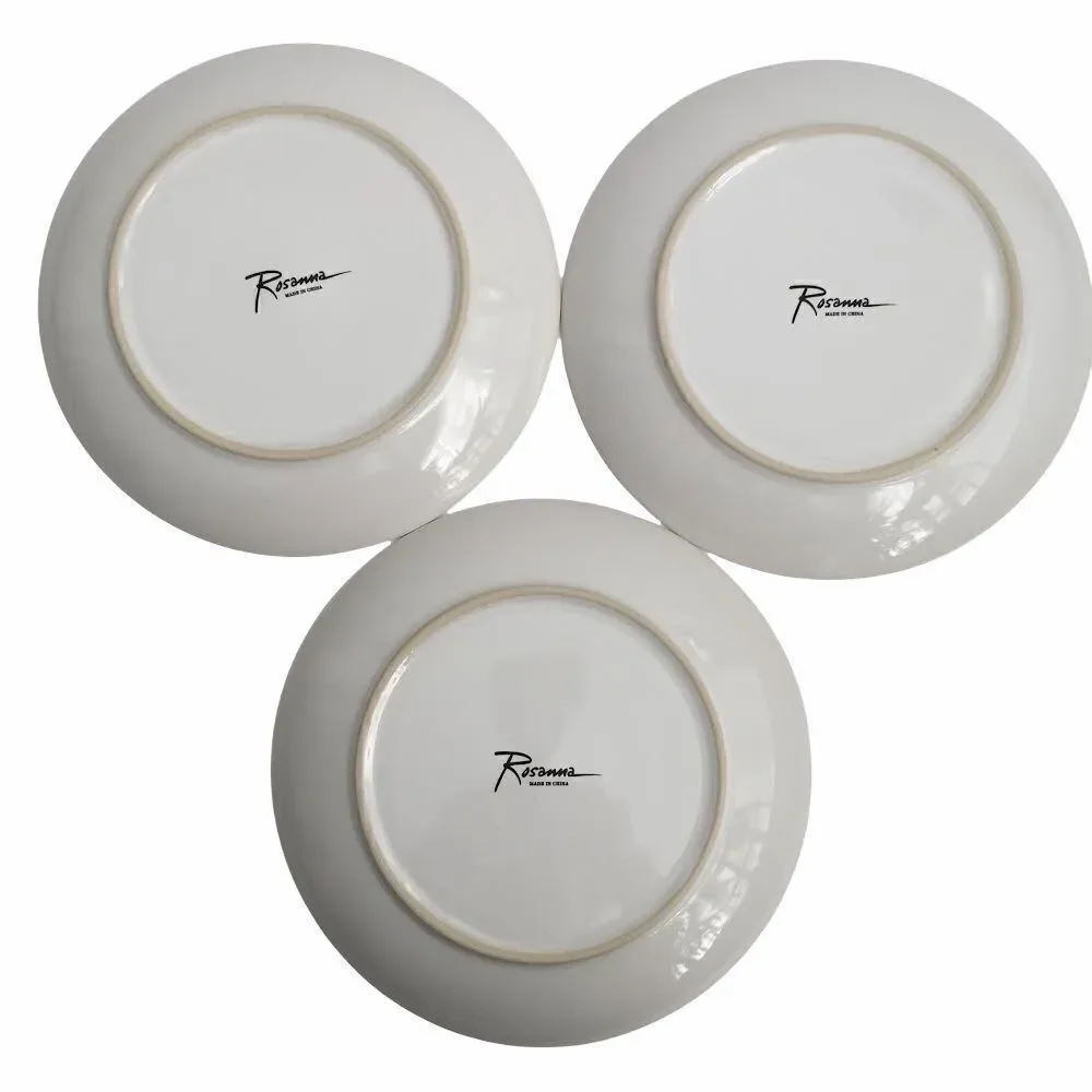 Rosanna (3) Salad Plates Roxanne Tres Chic